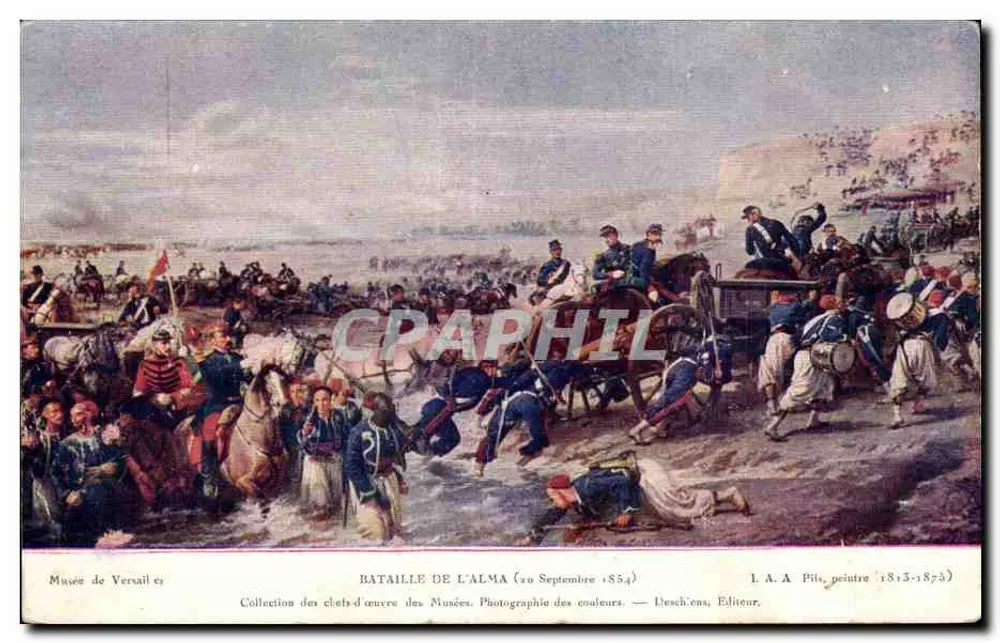 Schlacht bei Alma — 20. September 1854 — L.A. Pilis, Maler 1815-1875 — Deschiens, Verleger - Vorderseite