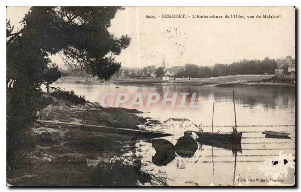 Bénodet - L'Embouchure de l'Odet, vue de Malakoff - Collection Villiard, Camper - Vorderseite