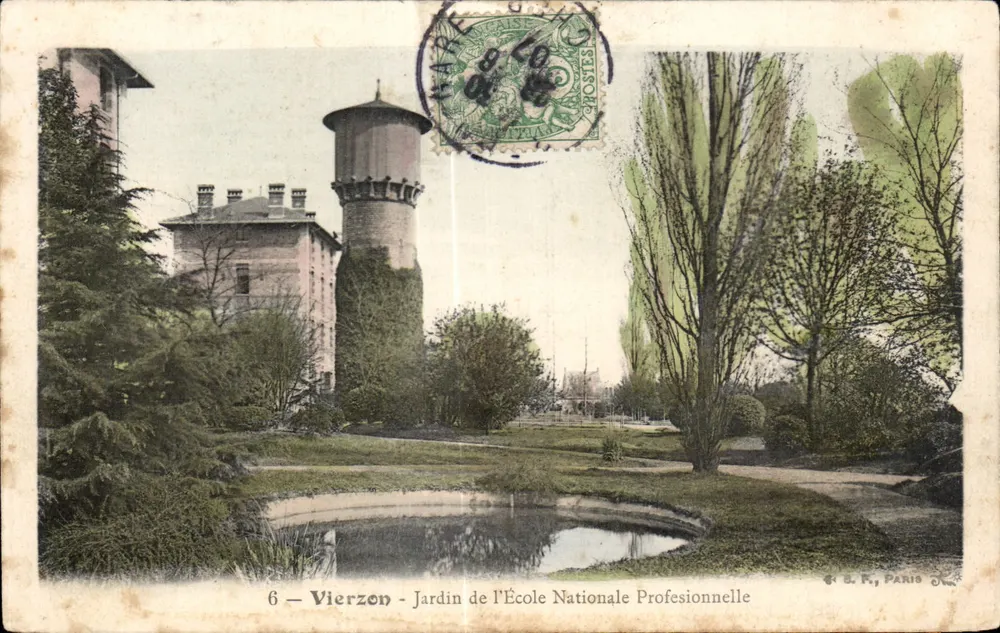 Vierzon — Garten der Nationalen Fachschule — S. F. Paris, n°6 - Vorderseite