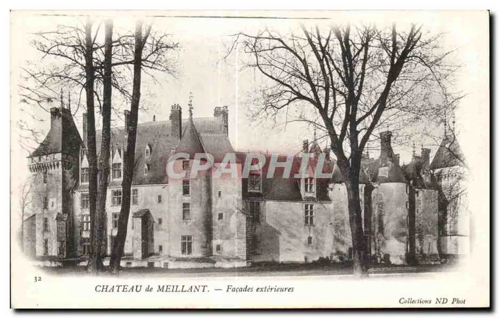 Castillo de Meillant — Fachadas externas — Colecciones ND Fot - Anverso