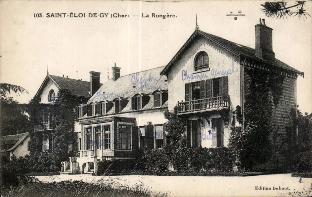 Saint-Éloi-de-Gy (Cher) — La Rongère — Edición Dubout, n°103 - Anverso