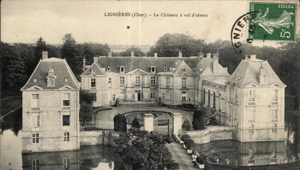 Lignières (Cher) — Het Kasteel gezien van boven — Uitgever niet zichtbaar - Voorkant