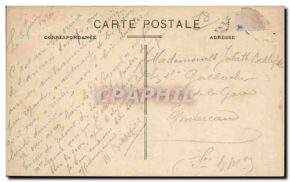 Jean Rameau — Mestre-Sonador de Cornemuse em Bourges — Edit. J. Rameau - Verso