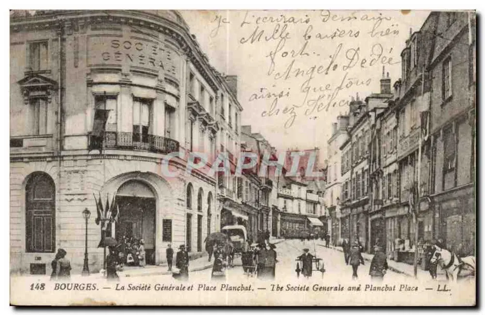 Bourges — Die Generale Bank und Place Planchat — LL. n°148 - Vorderseite