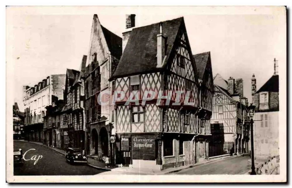 Bourges — Rue Pellecois — Fotografia Verdadeira - Frente