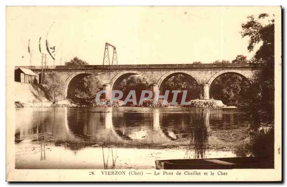 Vierzon (Cher) — O Ponte de Chaillot e o Cher - Frente