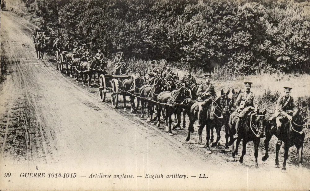 Englische Artillerie — Krieg 1914-1915 — LL. - Vorderseite