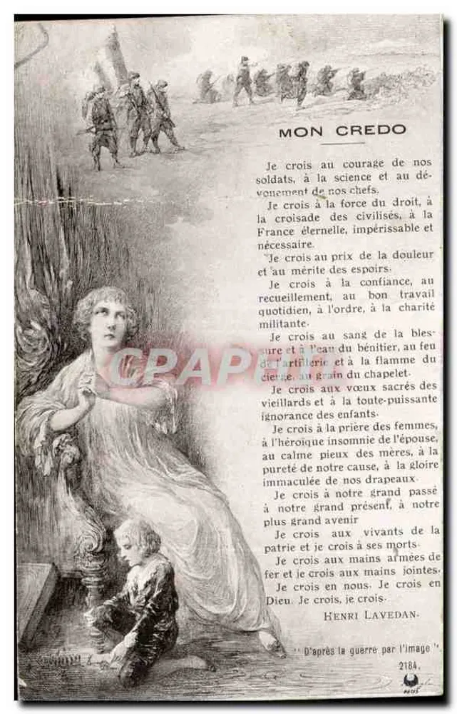 Meu Credo — Henri Lavedan — Edição patriótica da Guerra Europeia 1914-1918 - Frente