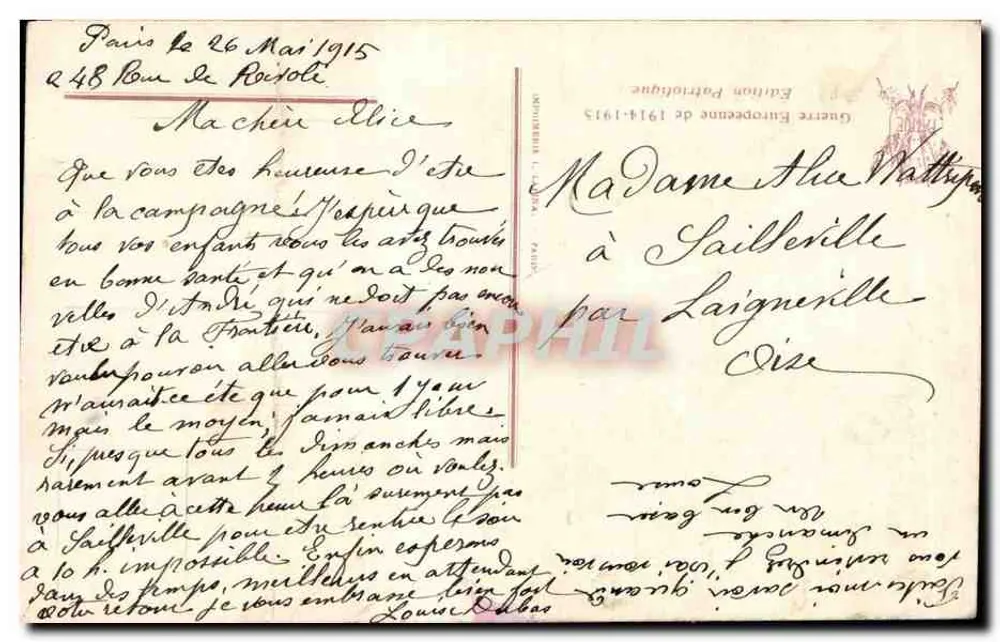 Meu Credo — Henri Lavedan — Edição patriótica da Guerra Europeia 1914-1918 - Verso