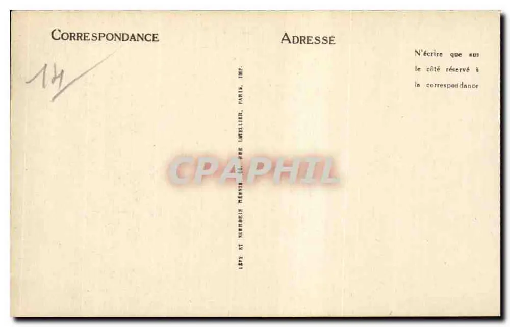 Lisieux — Velhas Casas, rua da Paz — LL. N° 118 - Verso