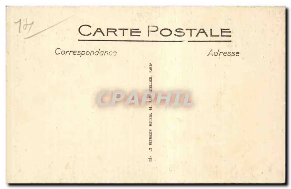 Caen - Rue Saint-Jean - A Torre Inclinada — Libois, editor, Caen - Verso
