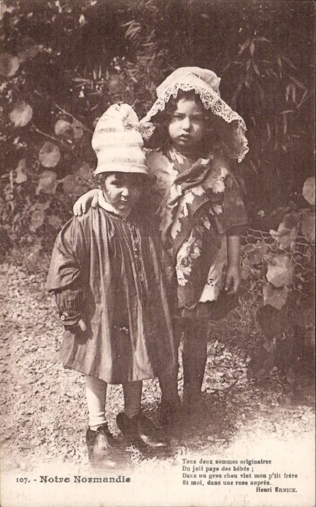 Zwei Kinder — Normandie — Henri Erniece, n°107 - Vorderseite