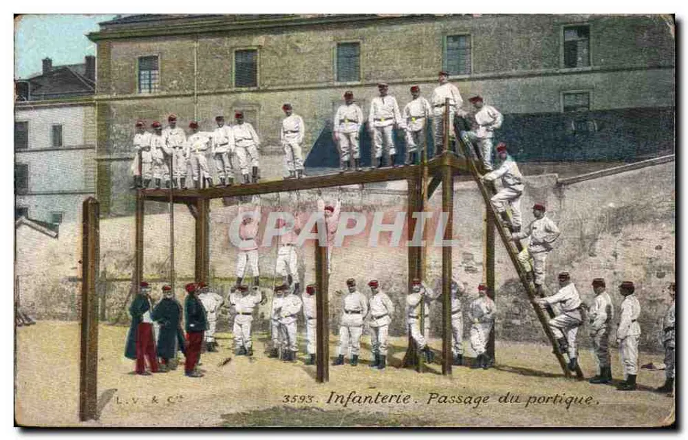 Infanterie. Durchgang durch den Portal — L.V. & Cie, Nr. 3593 - Vorderseite