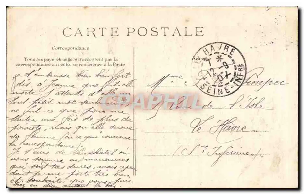 Erinnerung an die 74. Linie — Durant & Guyot, Verleger in Lille - Rückseite