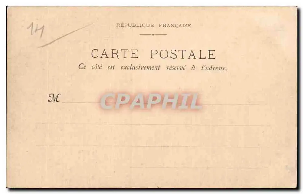 Torre da Cidadela em Caen — vista histórica — editor desconhecido, número de série não visível - Verso