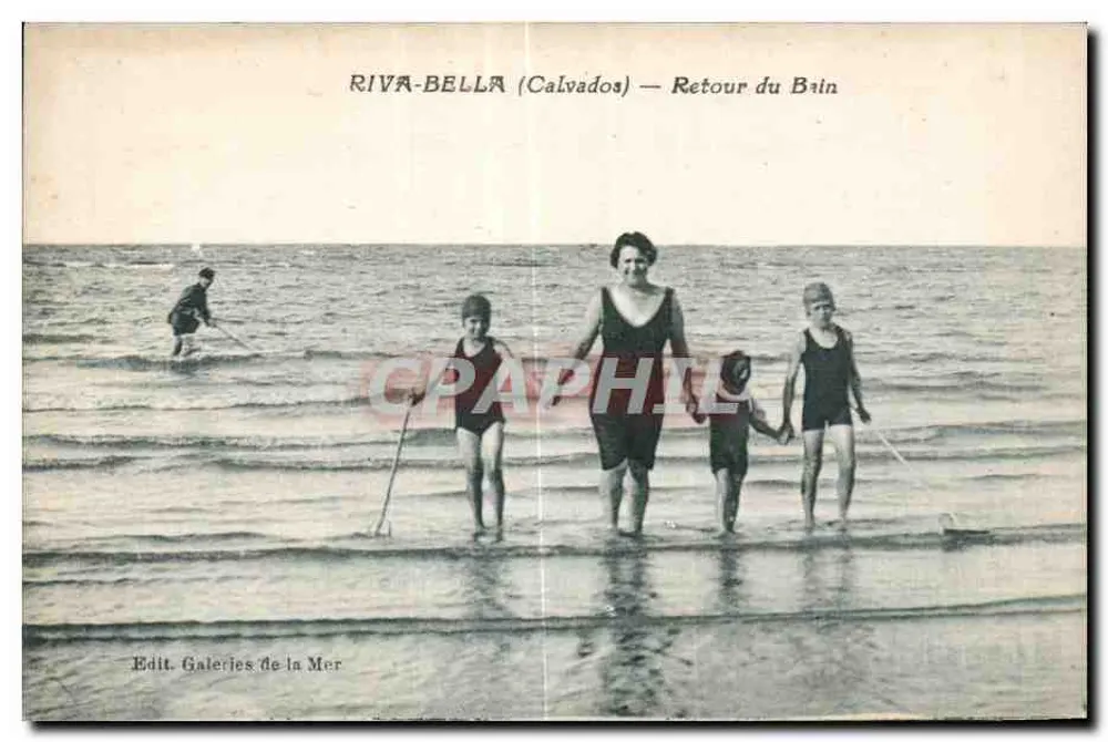 Riva-Bella (Calvados) — Retorno do Banho — Edit. Galeries de la Mer - Frente