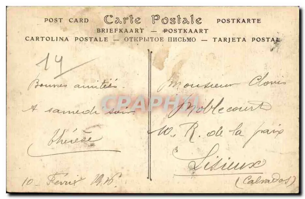 Honfleur — Chegada do Steamer François-Ier — ND. Fot. - Verso