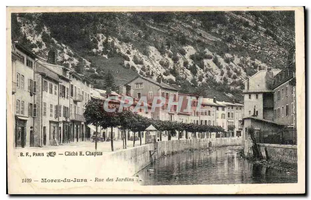 Morez-du-Jura — Rue des Jardins — B.F., Paris — Cliché R. Chapnus — n°1429 - Vorderseite