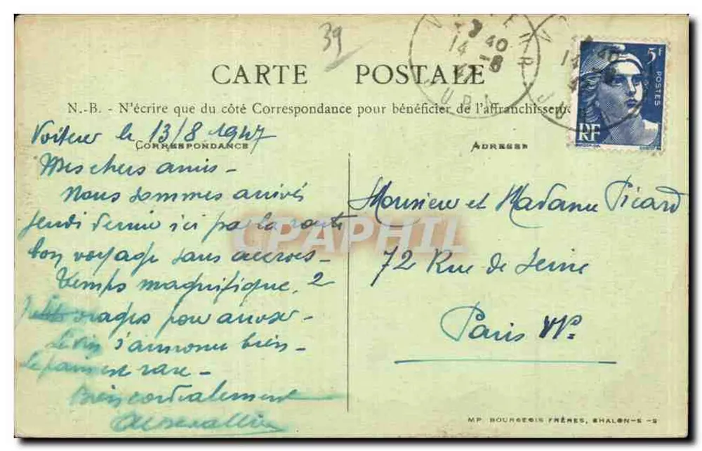Roches de Baume — Het Dorp — JURA-TOURISTE — MP Bourgeois Frères, Chalon-sur-Saône - Achterkant