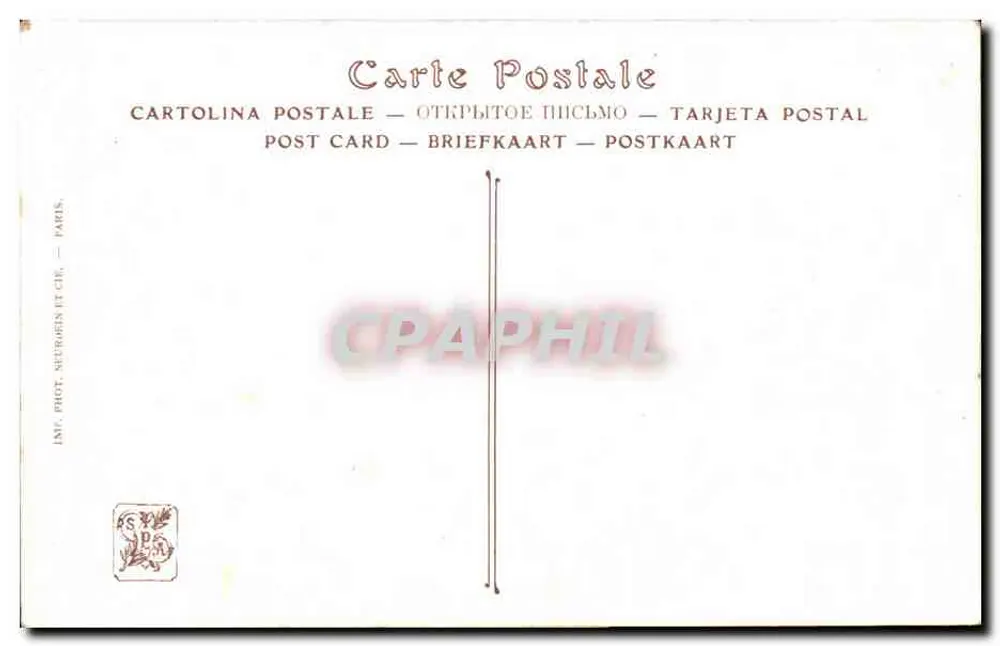 Soldado na floresta — mulher com vestido vermelho no fundo — P. PETTIT-GÉRARD, Paris - Verso