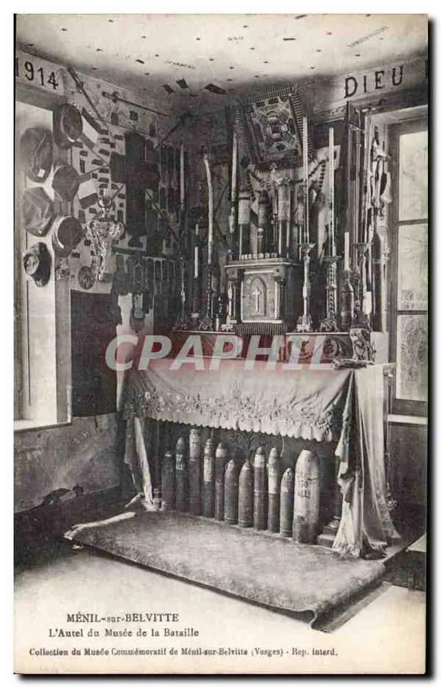 Altar des Gedenkmuseums von Ménil-sur-Belvitte — 1914 — Rep. Interd. - Vorderseite