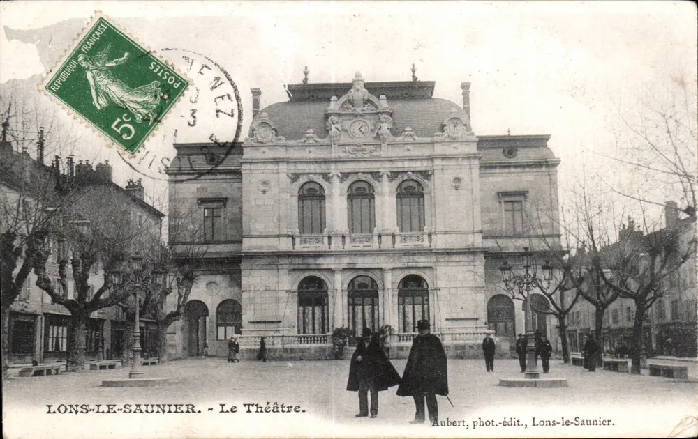 Lons-le-Saunier — O Teatro — Aubert, fot.-edit., Lons-le-Saunier. - Frente