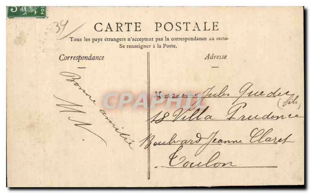 Poligny — Roche percée — Edição G. B. Léon Je Signar - Verso