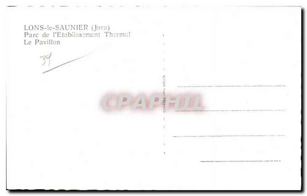 Lons-le-Saunier (Jura) — Thermaler Park, Das Pavillon — Verlag Cing - Rückseite