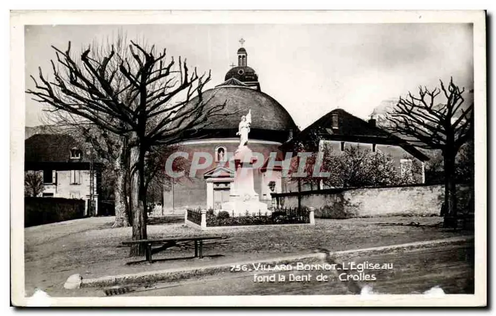 Villarrubia Bonnot - A Igreja no fundo da Dent de Crolles - Frente