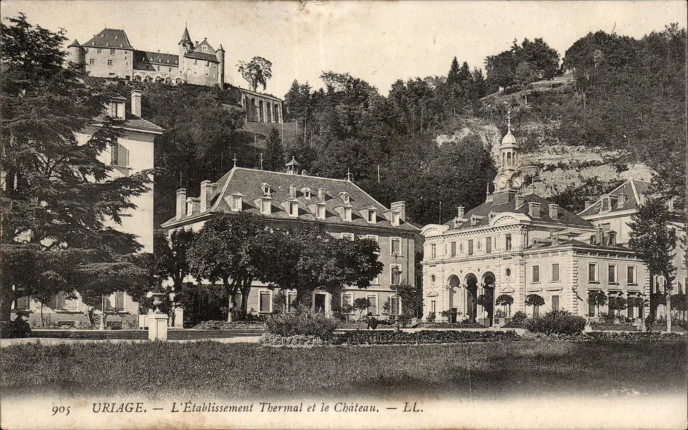Uriage — O Estabelecimento Termal e o Castelo — LL. — n° 905 - Frente
