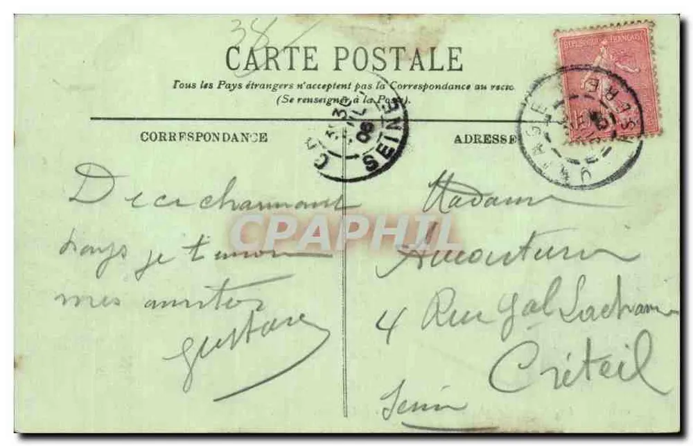 Uriage — O Estabelecimento Termal e o Castelo — LL. — n° 905 - Verso