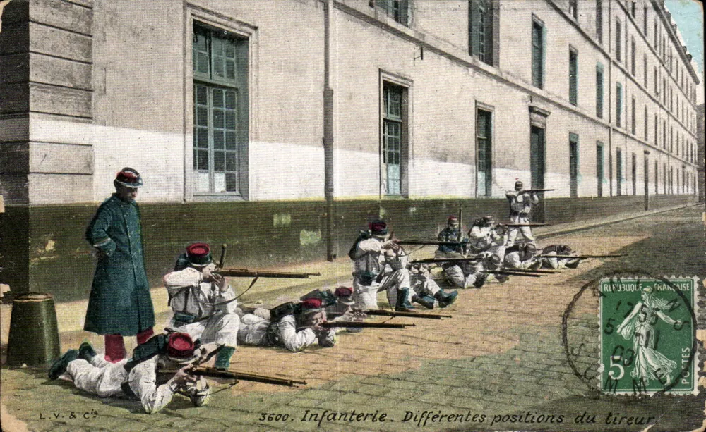 Infanterie — Verschiedene Positionen des Schützen — L.V.&C° - Vorderseite