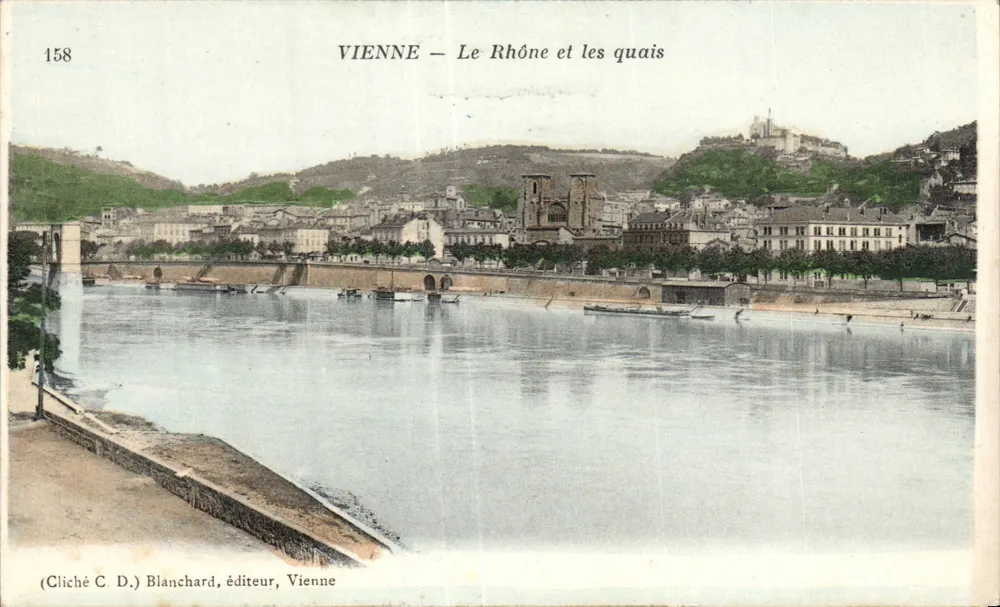 Viena — O Rio Rhône e os cais — Blanchard, editor, Viena - Frente