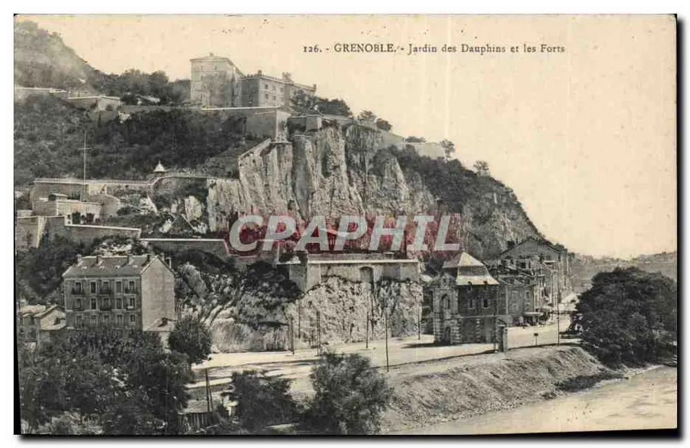 Grenoble — Jardin des Dauphins und die Forts — P. Gaude, phot. édit. Grenoble, n° 126 - Vorderseite
