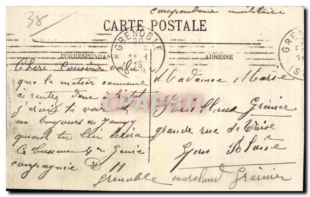 Grenoble — La Porte de France — Selecta, n°49 - Rückseite