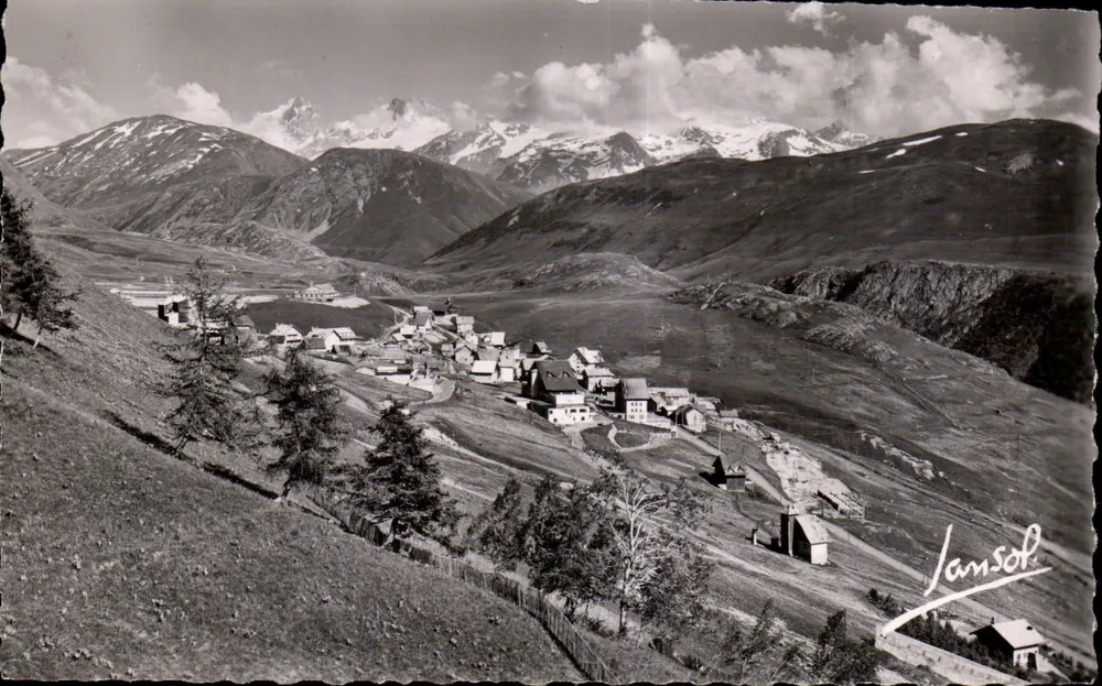 L'Alpe d'Huez (Isère) — Allgemeiner Blick und die Meije — Jansol - Vorderseite