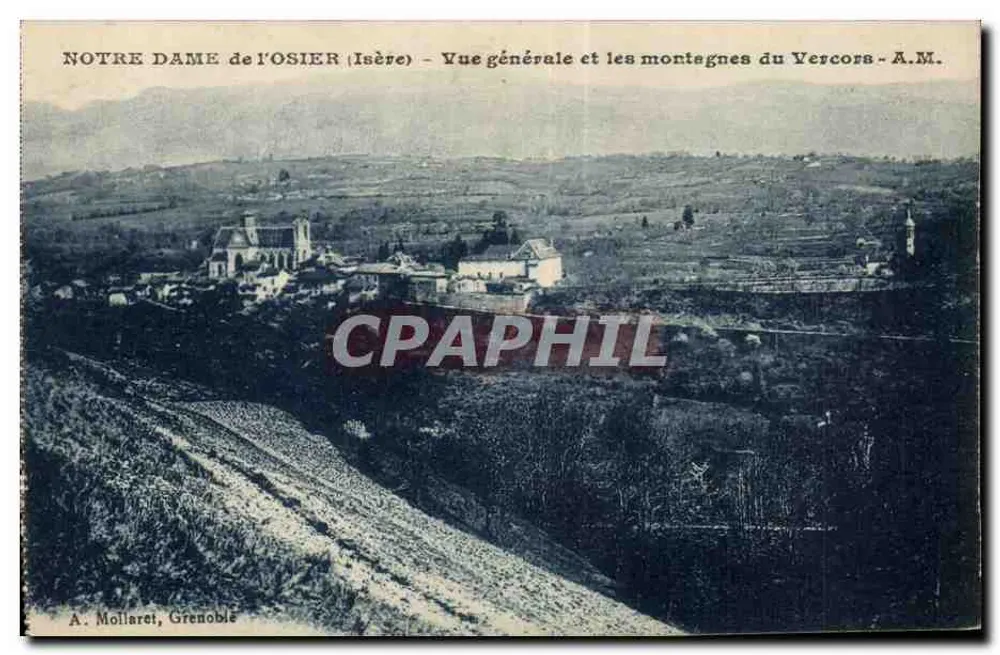 Unsere Frau von Osière (Isère) — Allgemeiner Blick und die Berge des Vercors — A. Mollaret, Grenoble - Vorderseite
