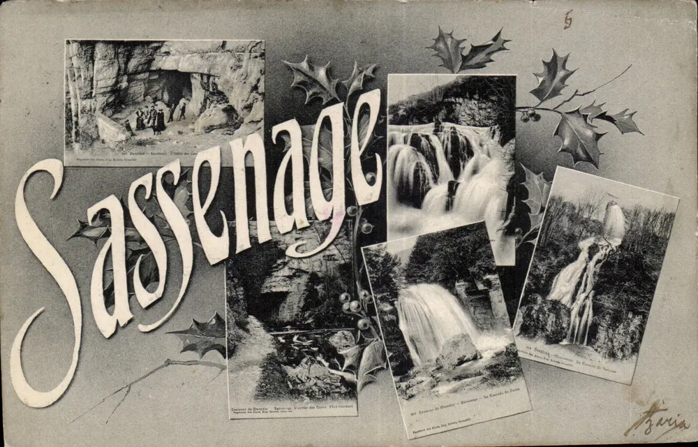 Sassenenage — Paisagens e cachoeiras — Papelaria das Alpes, Eug. Robert, Grenoble - Frente