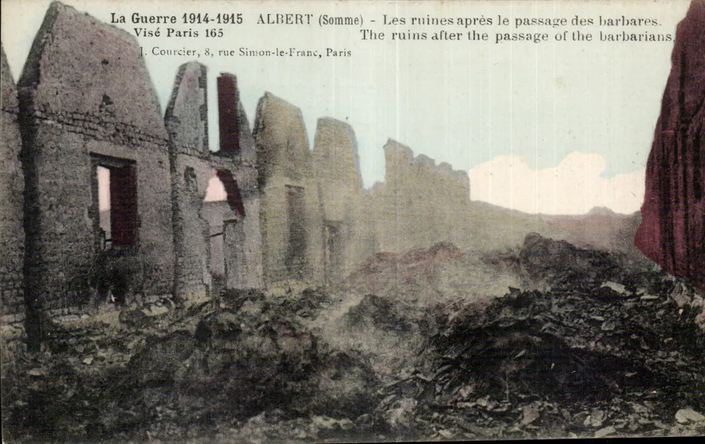 Albert (Somme) — Ruinen nach dem Durchgang der Barbaren — J. Courcier, 8, rue Simon-le-Franc, Paris - Vorderseite