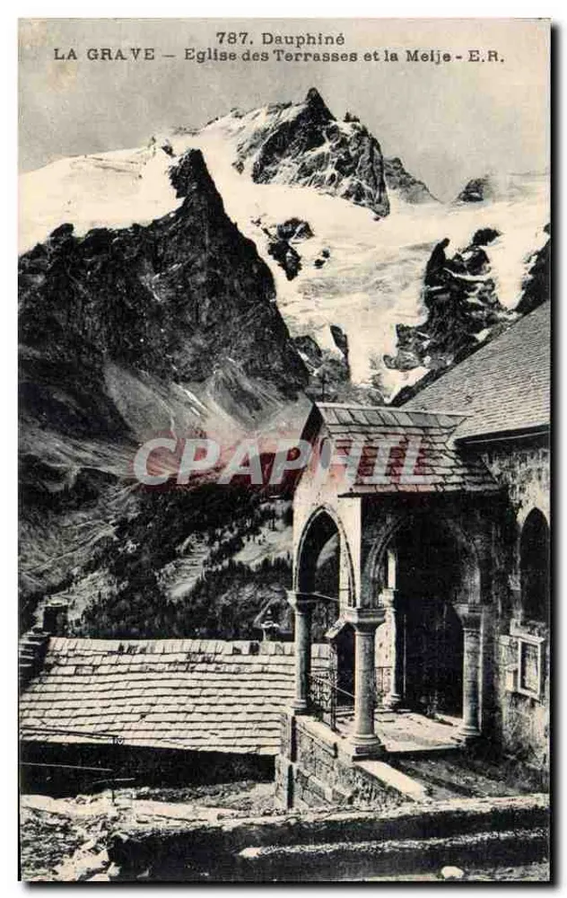 La Grave — Kirche der Terrasses und die Melje — Dauphiné - Vorderseite