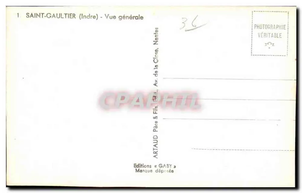 Saint-Gaultier (Indre) — Visão geral — Edições Gaby - Verso