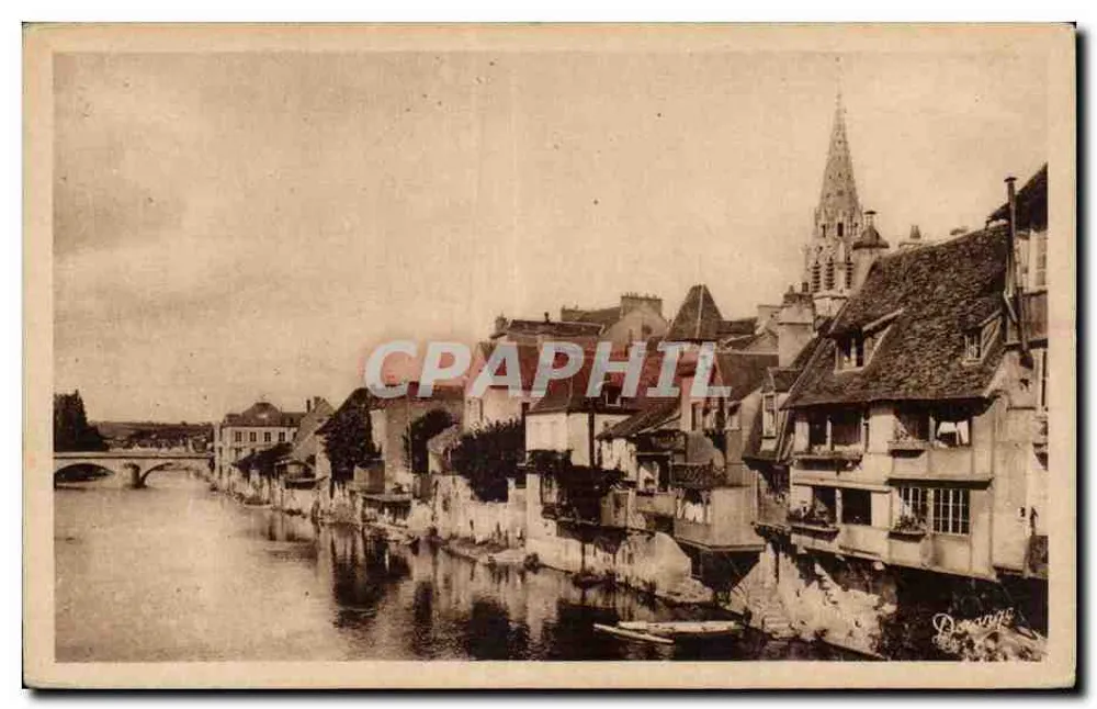 Argenton-sur-Creuse — Häuser am Ufer der Creuse — R. Dorange, Verleger - Vorderseite