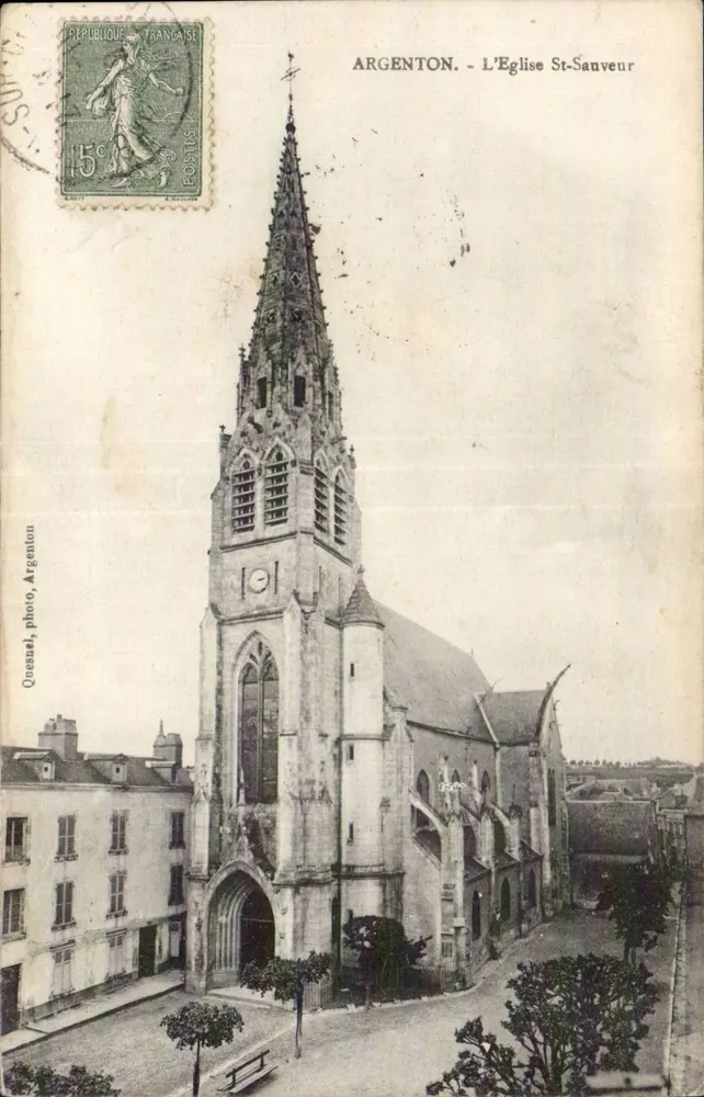 Argenton - A Igreja de São Salvador — Queauel, foto, Argenton - Frente