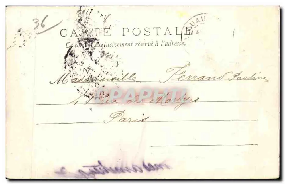 Castelo de Palluau — Environs de Chatillon, Indre — n°99 - Verso