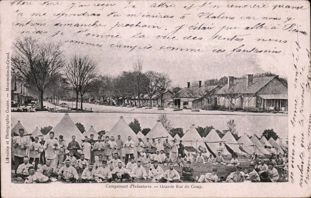 Infanterie-Lager — Hauptstraße des Lagers — Buchhandlung und Photographie GAILLEN — Mourmelon-le-Grand - Vorderseite