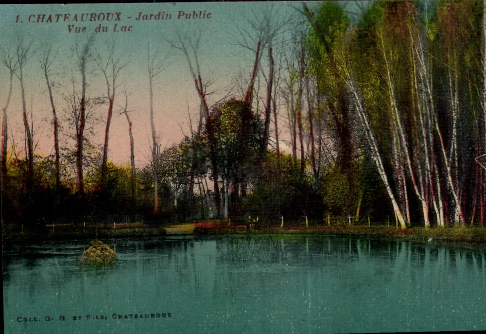 Châteauroux - Jardim Público - Vista do Lago — Coll. G. G. e Filhos, Châteauroux - Frente