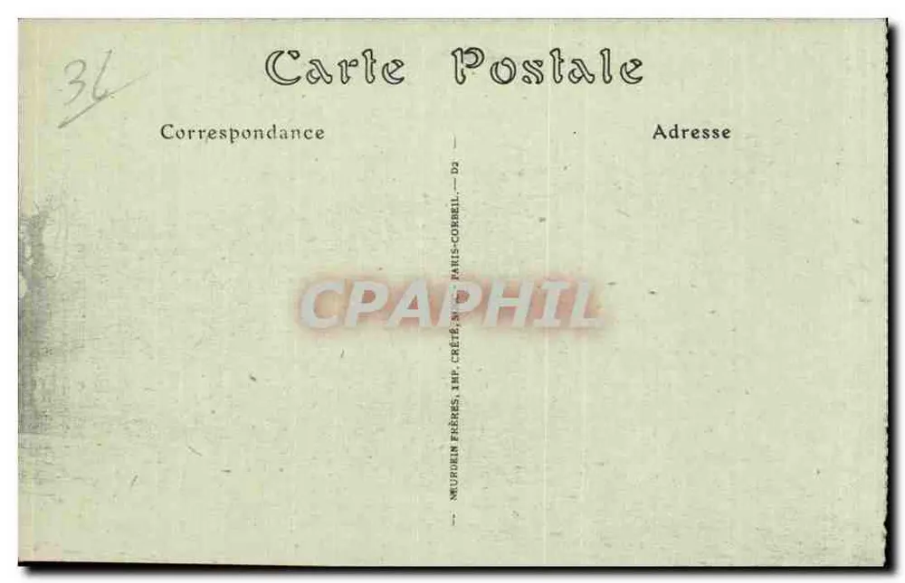 Igreja de Vic — Frescas muito curiosas do século XII — G. G., editor, Châteauroux - Verso
