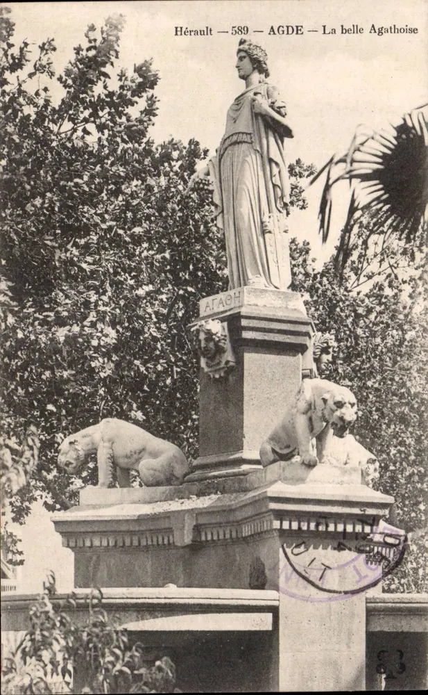Agde — A bela Agathoise — Editor desconhecido, n° 589 - Frente