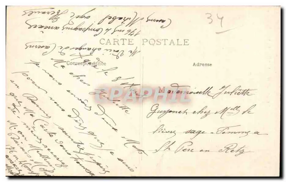 Agde — A bela Agathoise — Editor desconhecido, n° 589 - Verso