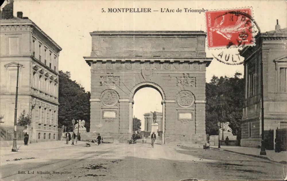 Montpellier — O Arco do Triunfo — Edit. L.-J. Albaille, Montpellier - Frente